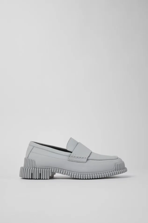 Formal Shoes Women Camper Pix Gray Leather Loafer