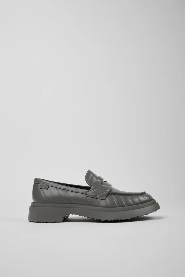 Formal Shoes Women Camper Twins Gray Leather Loafers Formal Shoes Women Camper Twins Gray Leather Loafers