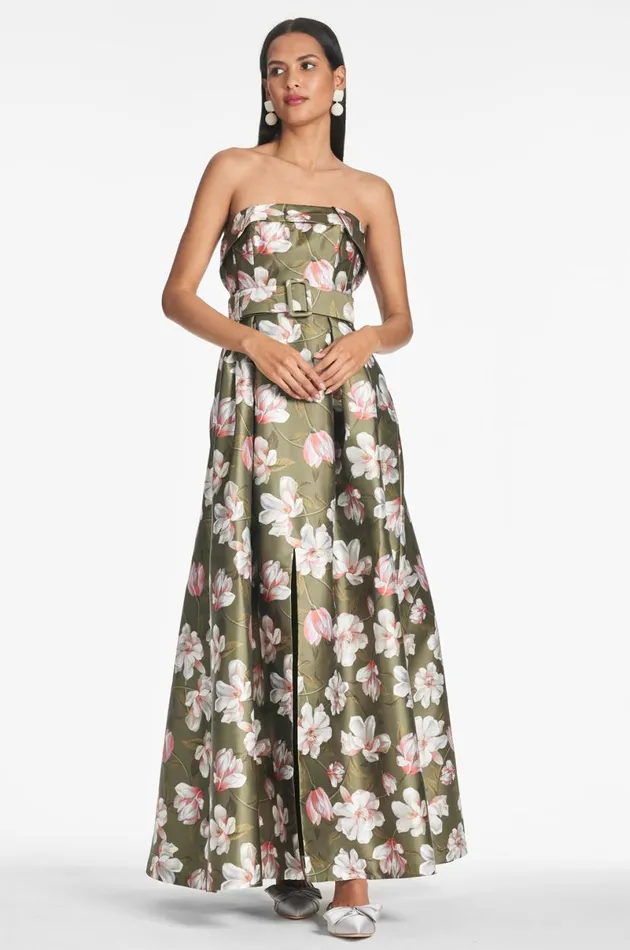 Formal Women Sachin and Babi Brielle Gown 8211 Moss Magnolia