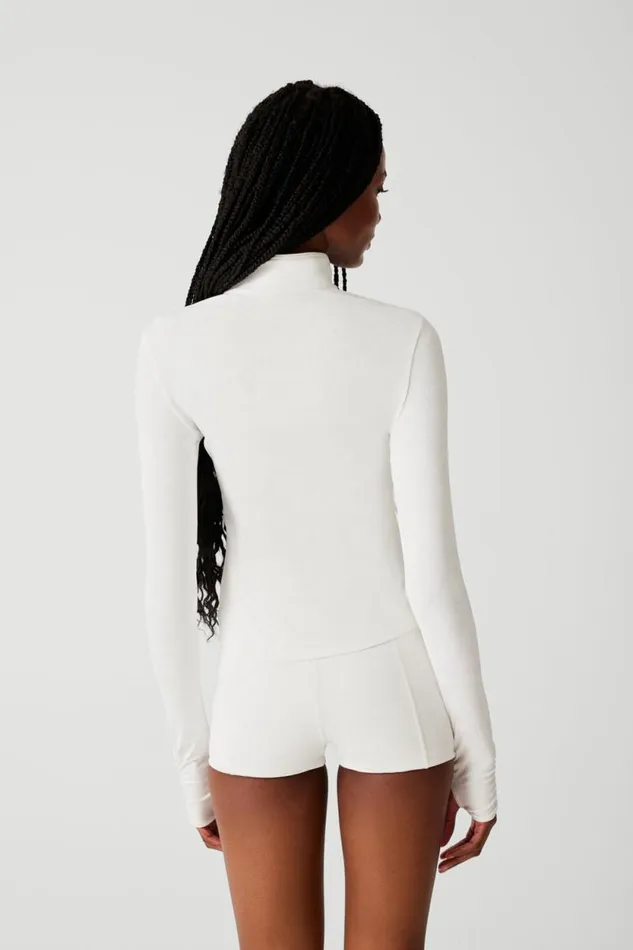 Frankies Bikinis Active Women Renee Zip Up Jacket Moon Flower
