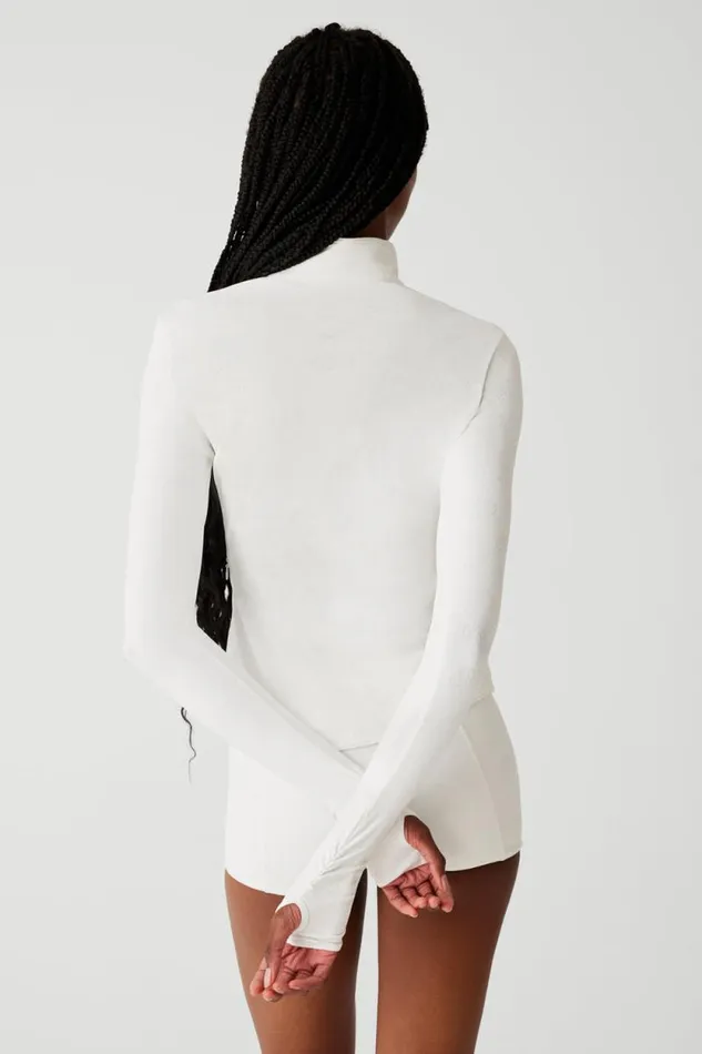 Frankies Bikinis Active Women Renee Zip Up Jacket Moon Flower