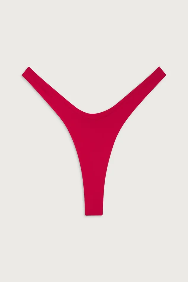 Frankies Bikinis Bikinis Women Full Moon Micro Bikini Bottom True Red