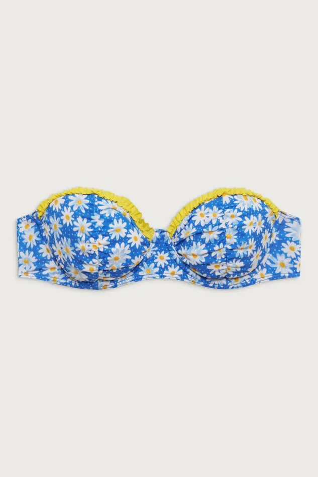 Frankies Bikinis Bikinis Women Sweetwater Underwire Bikini Top Blue Daisy