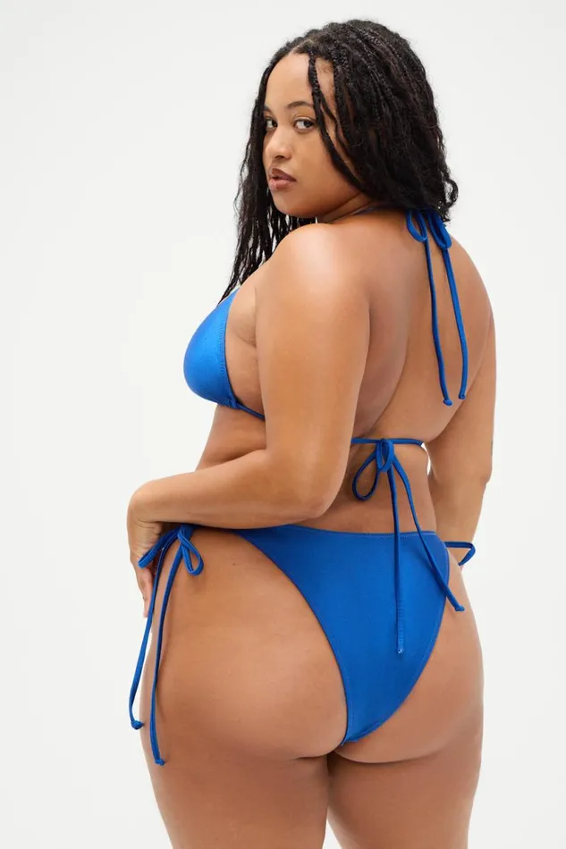 Frankies Bikinis Bikinis Women X DJERF AVENUE Divine Skimpy Bikini Bottom Deep Blue