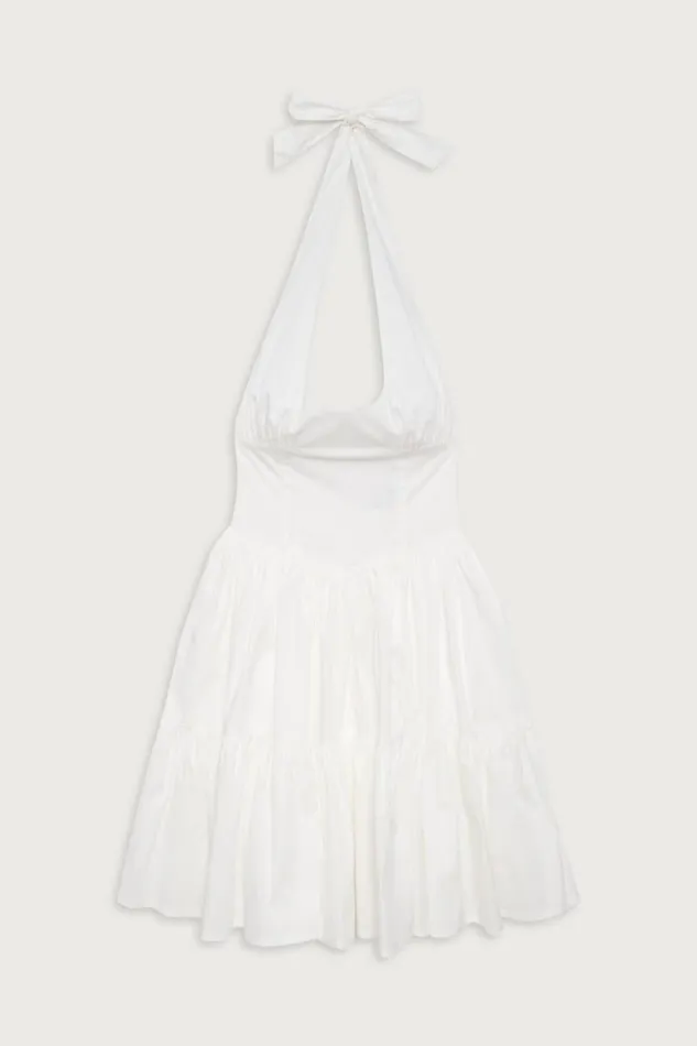 Frankies Bikinis Dresses Women Tulsa Halter Midi Dress White