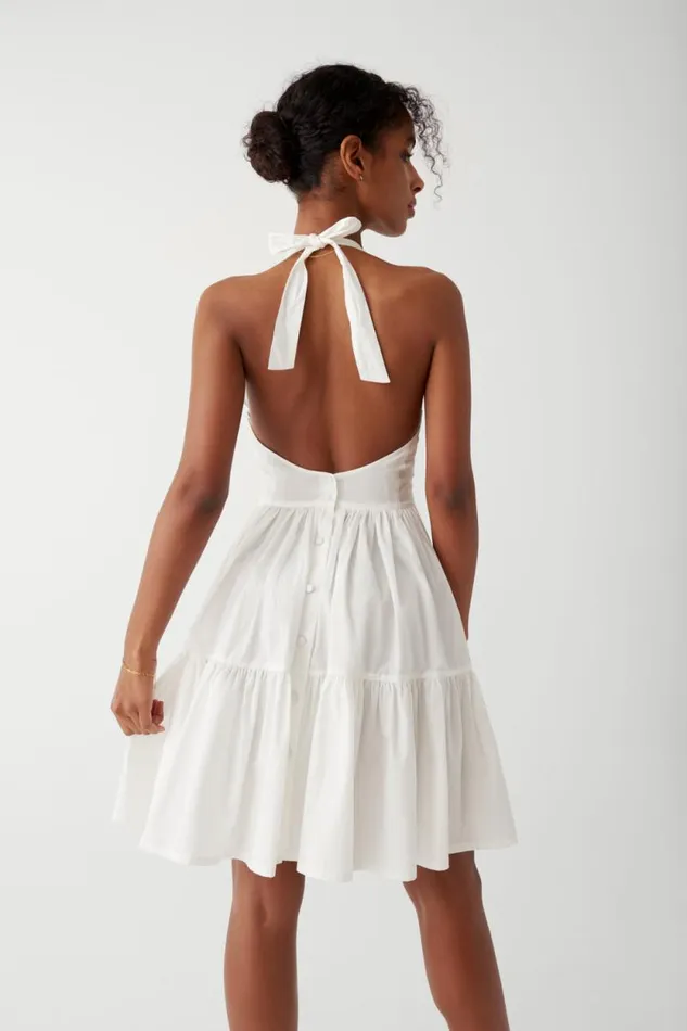 Frankies Bikinis Dresses Women Tulsa Halter Midi Dress White