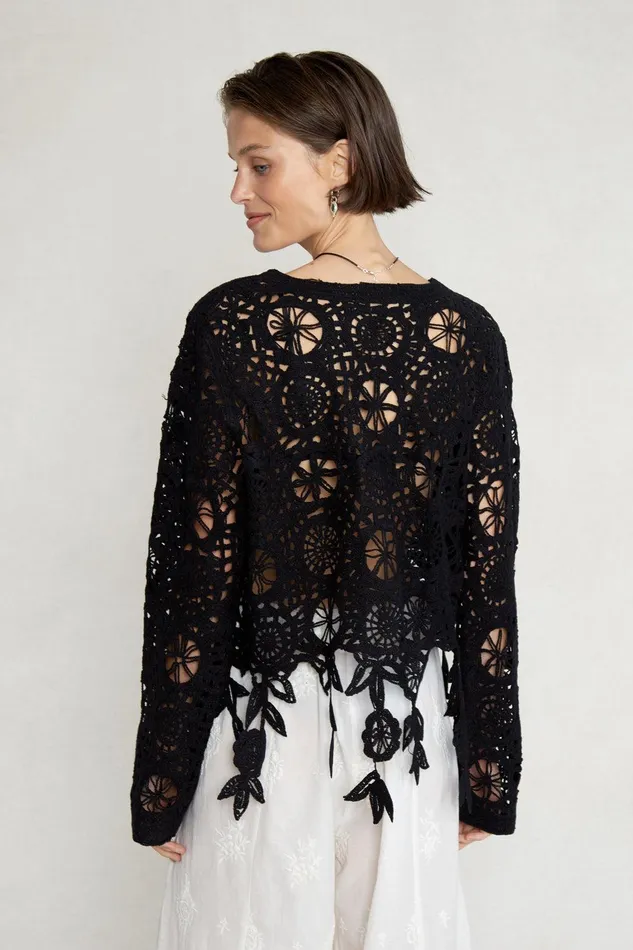 Gia Cardigan Black Women Chan Luu Tops