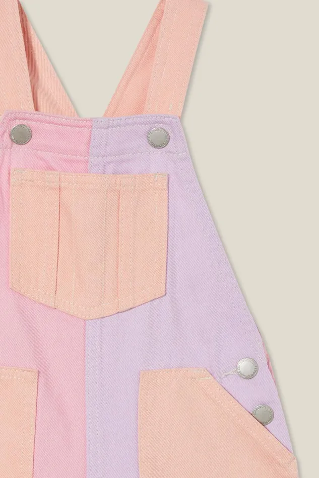 Girls 214 Dresses Cotton On Edith Denim Shortall Pastelcolour Block