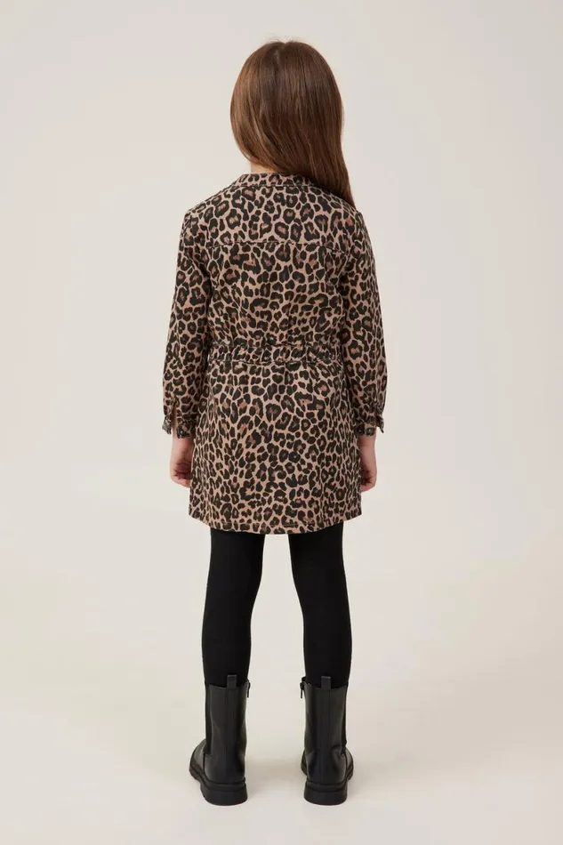 Girls 214 Dresses Cotton On Maria Denim Dress Leopard Print