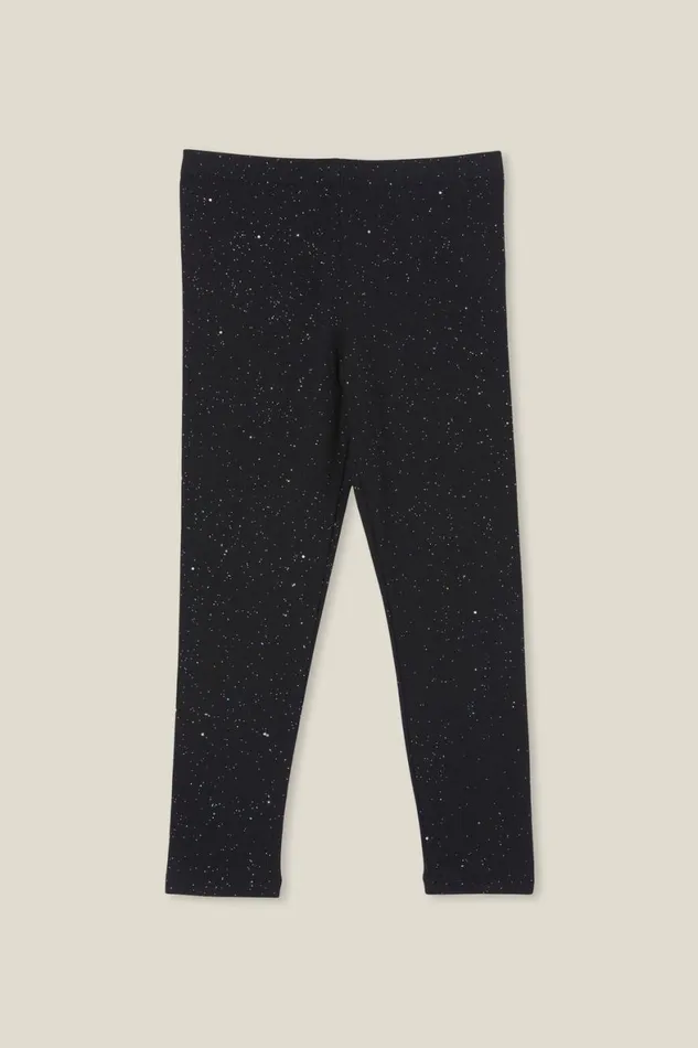 Girls 214 Leggings Pants and Jeans Cotton On Huggie Tights Black Holographic Speckle
