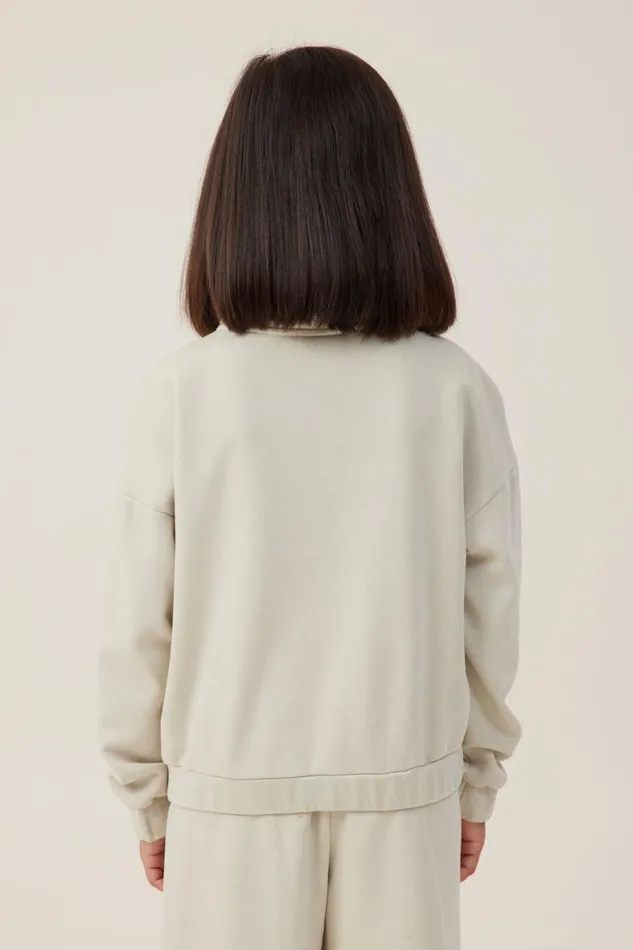Girls 214 Sweatshirts and Sweatpants Cotton On Naomi Half Zip Pullover Rainy Day