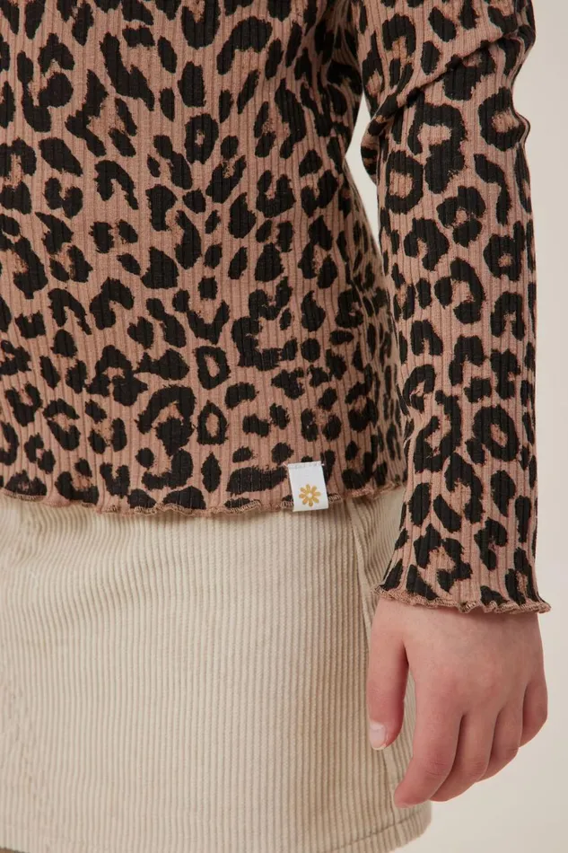 Girls 214 Tops and TShirts Cotton On Jade Crew Taupy Brownleopard