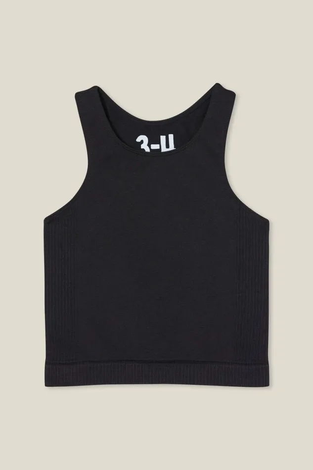 Girls 214 Tops and TShirts Cotton On Kali Seamfree Tank Black