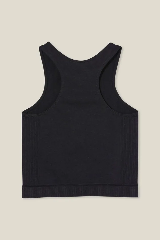 Girls 214 Tops and TShirts Cotton On Kali Seamfree Tank Black