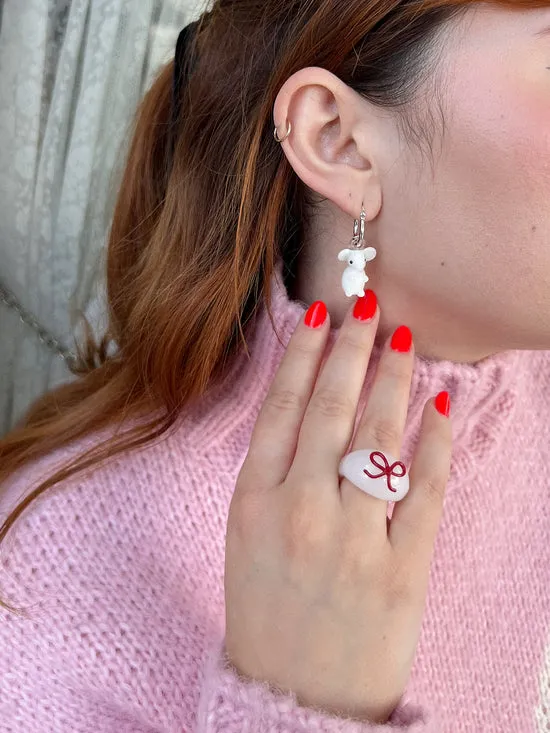 Glass Rat Hoops Black White Women Jewelry Lisa Says Gah