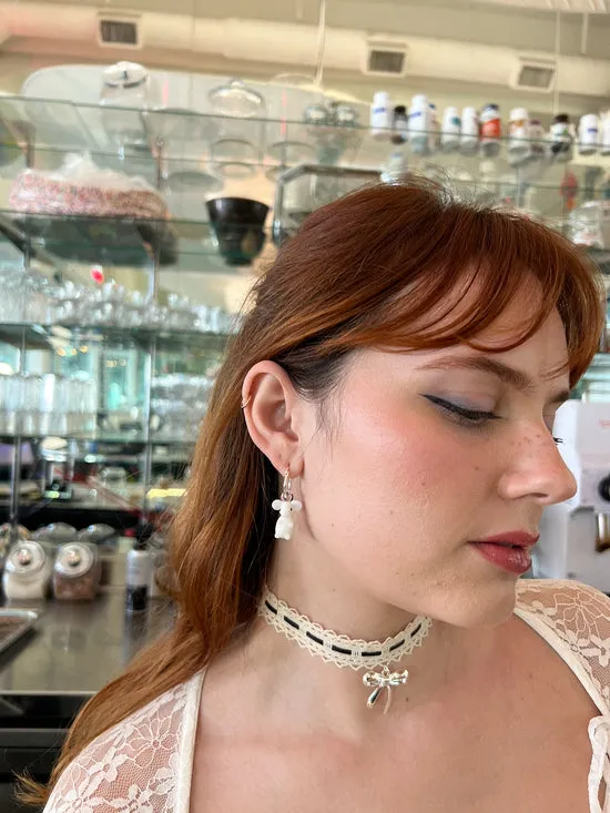 Glass Rat Hoops Black White Women Jewelry Lisa Says Gah