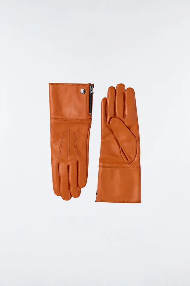 Gloves Women Mackage WILLIS RLeather Glove With Shearling Cuff Black