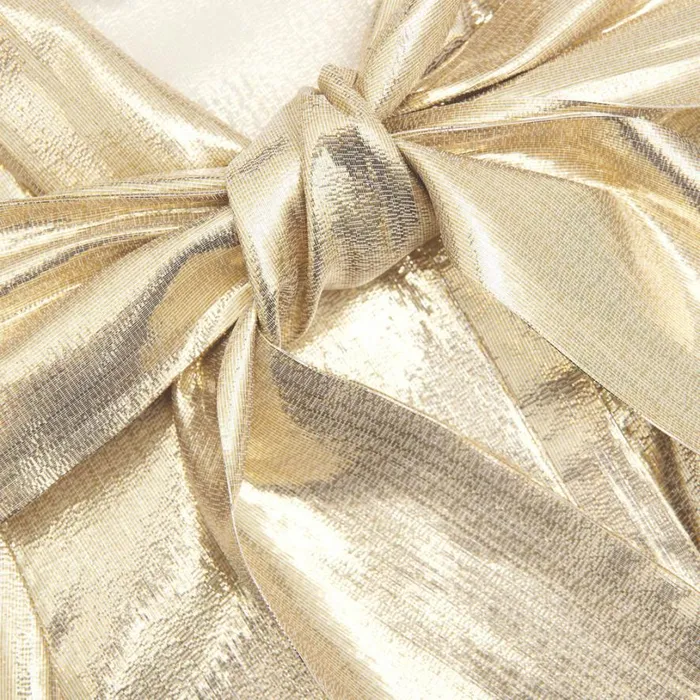 Gold Metallic Pussy Bow Blouse Women Self Portrait Tops Gold Metallic Pussy Bow Blouse Women Self Portrait Tops