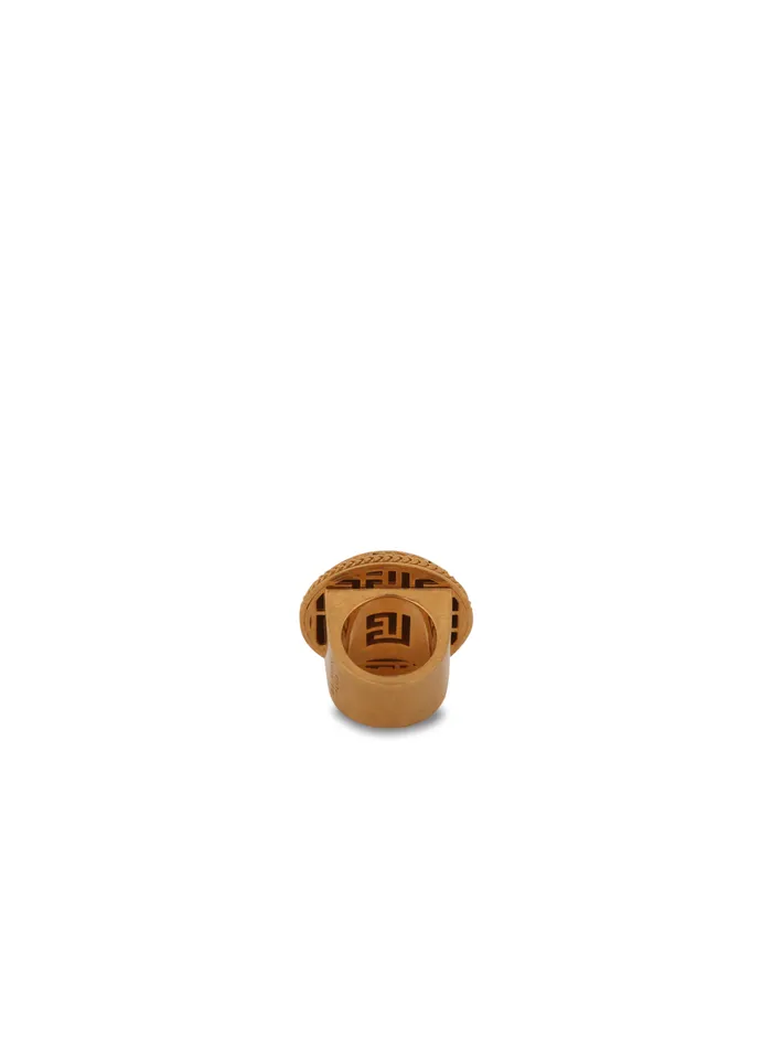 Goldtone Brass Coin Ring Gold Women Balmain Fashion Jewelry