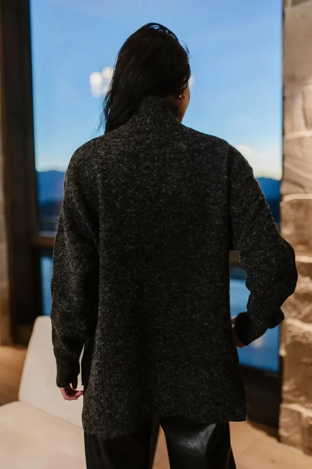 Gracie High Neck Sweater In Black Black Women Bohme Tops