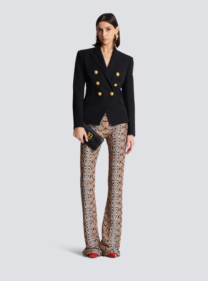 Grain De Poudre 6button Jacket Black Women Balmain Jackets And Blazers