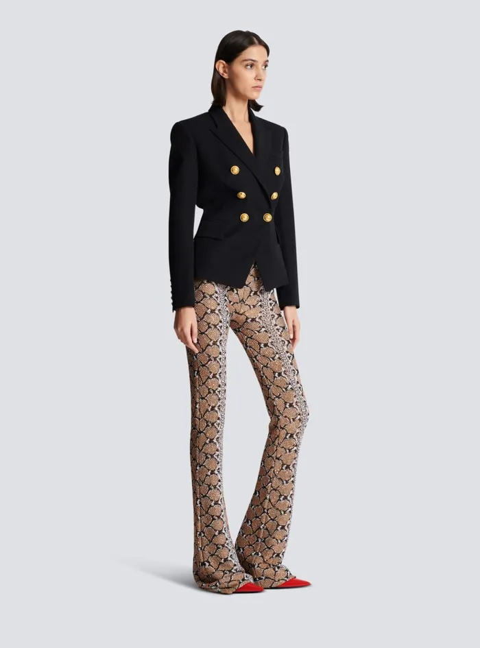 Grain De Poudre 6button Jacket Black Women Balmain Jackets And Blazers