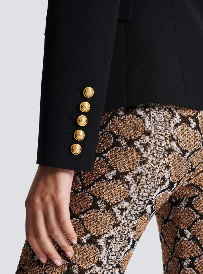 Grain De Poudre 6button Jacket Black Women Balmain Jackets And Blazers