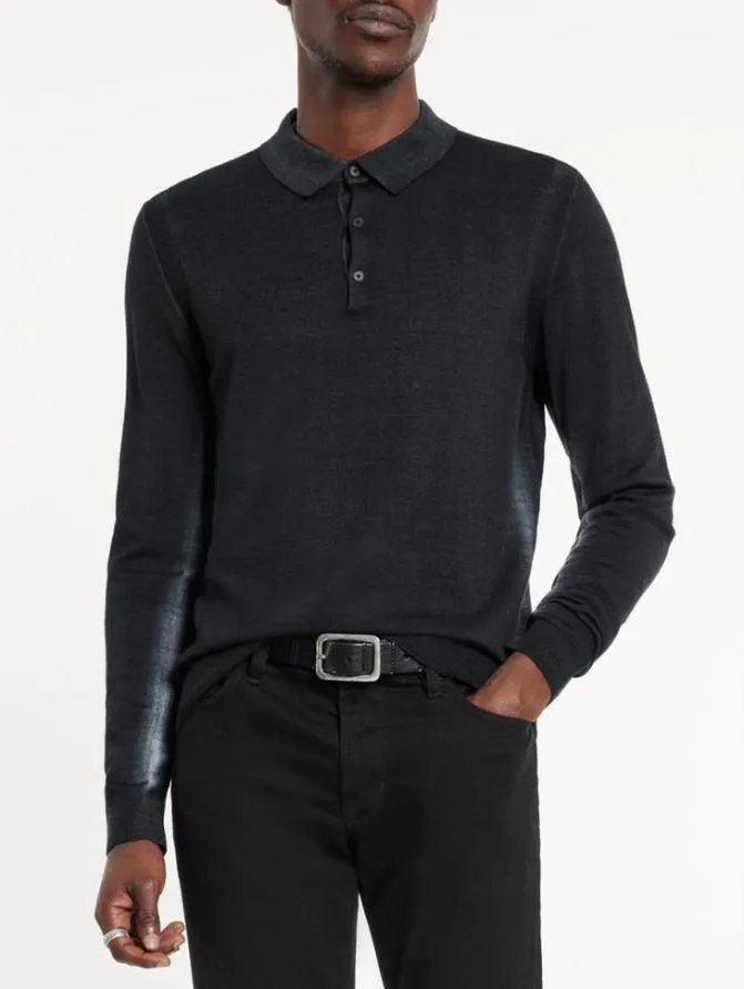 GUSTAVE POLO Black Clothing John Varvatos Sweaters