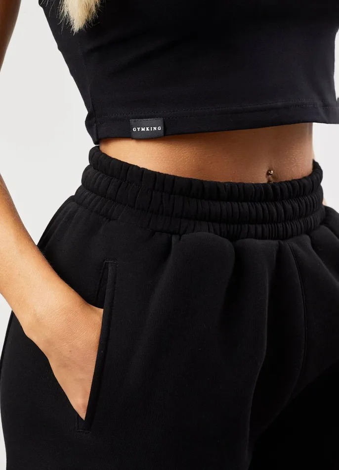 Gym King CoOrds Women 365 Fleece Shorts 8211 Black
