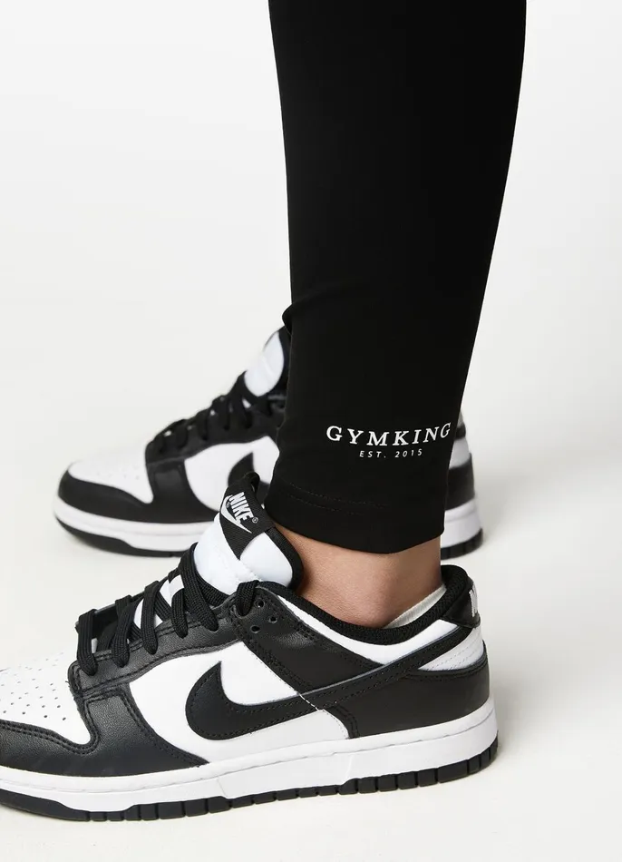 Gym King CoOrds Women Established Jersey Legging 8211 BlackWhite