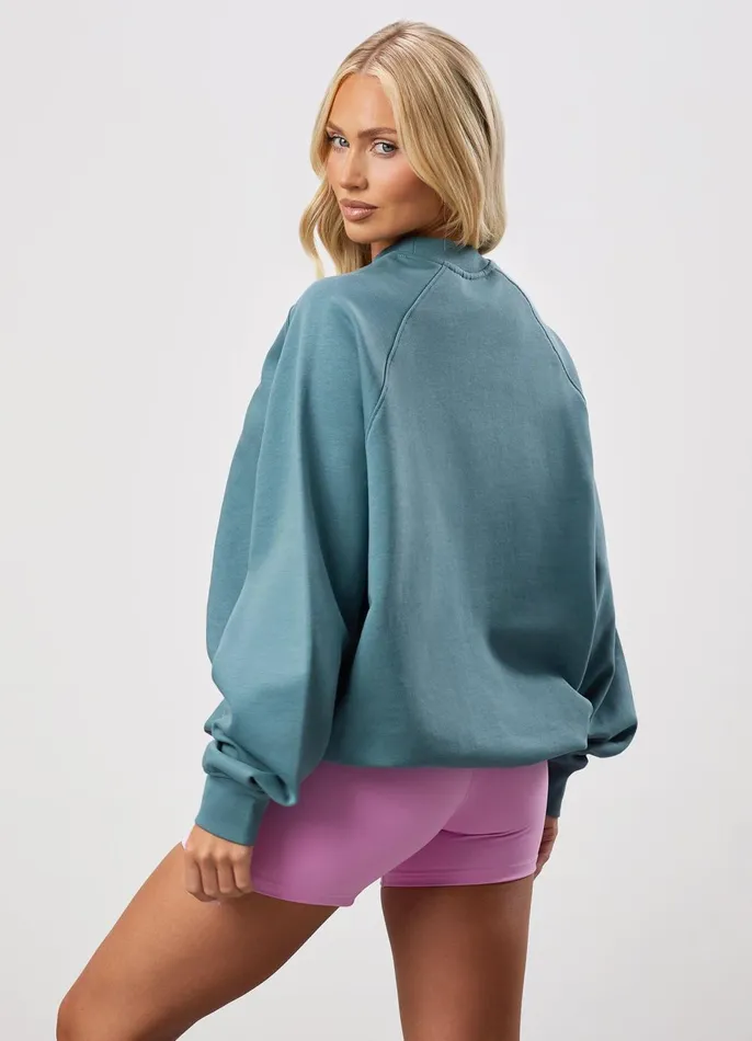 Gym King CoOrds Women GKW Relaxed Fit Crew 8211 Lake Blue