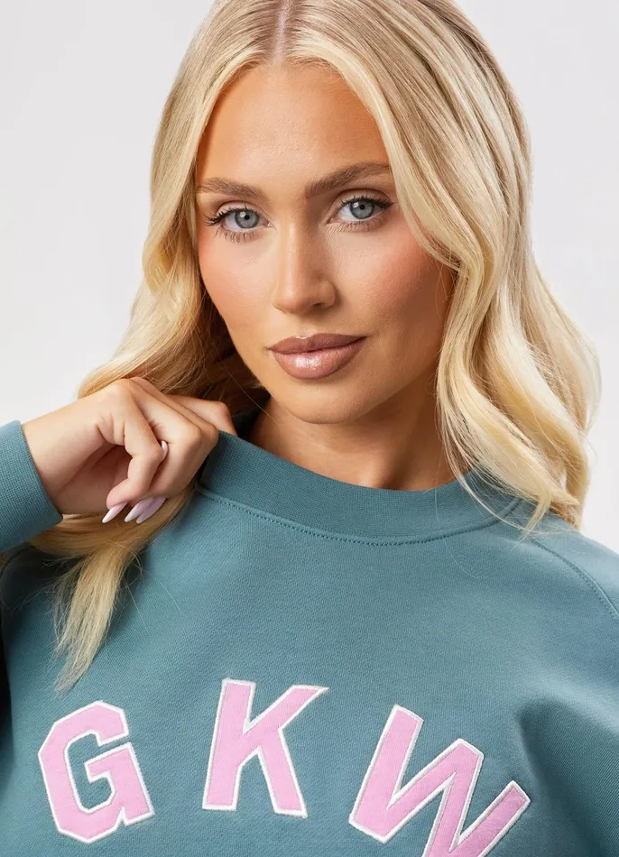 Gym King CoOrds Women GKW Relaxed Fit Crew 8211 Lake Blue