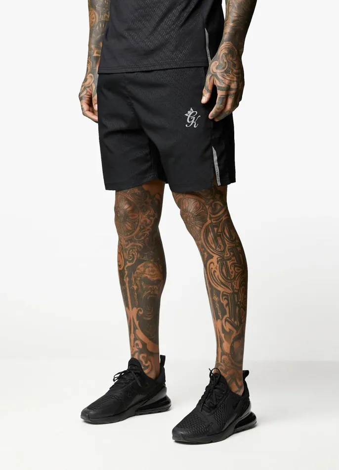 Gym King Gymwear Men Debossed Energy Short 8211 6034 8211 Black AOP