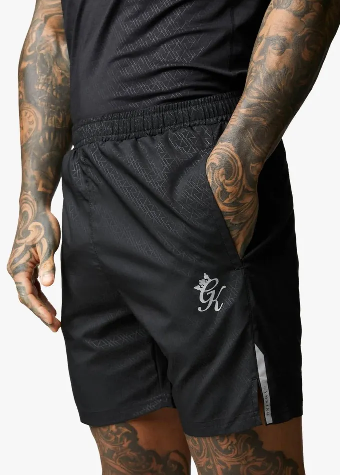 Gym King Gymwear Men Debossed Energy Short 8211 6034 8211 Black AOP