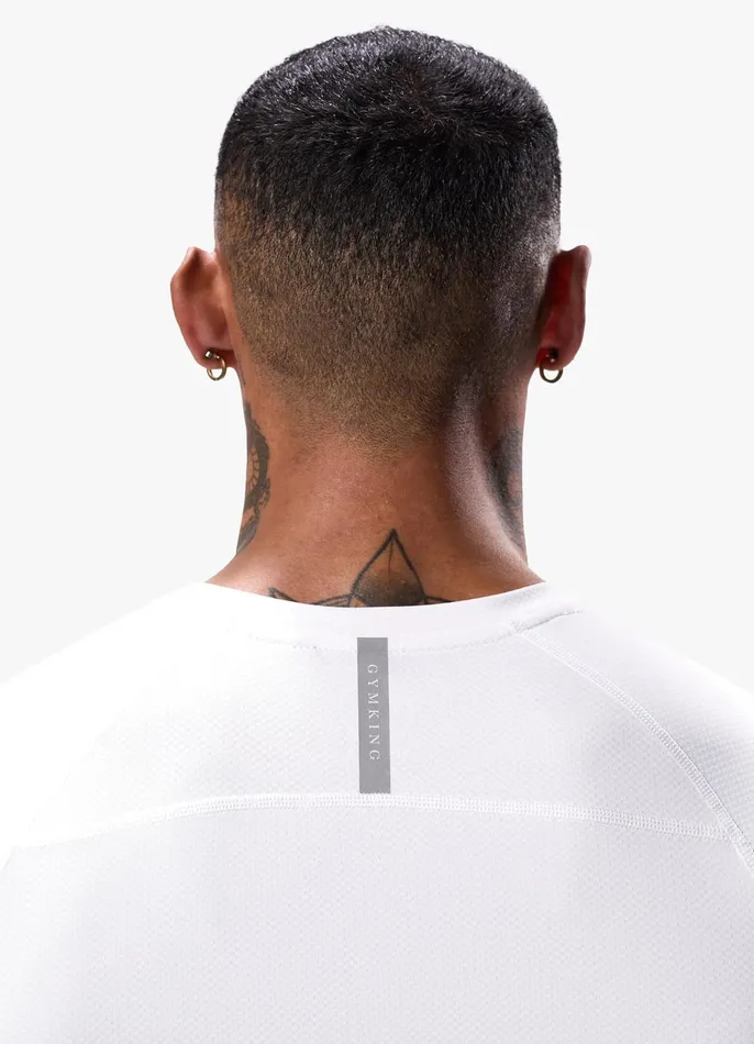 Gym King Gymwear Men Energy Linear Tee 8211 White