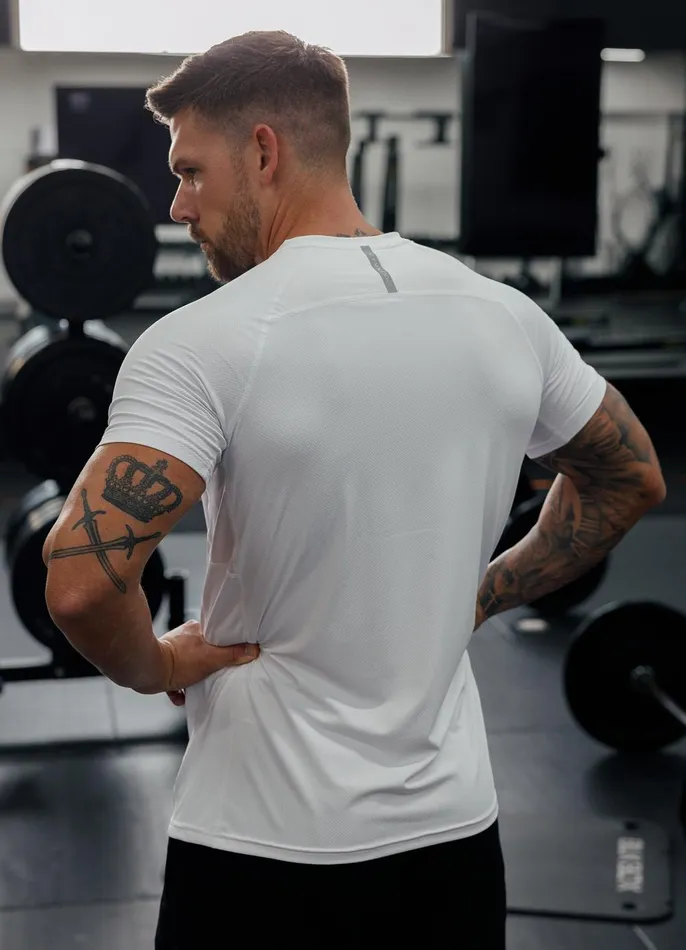 Gym King Gymwear Men Energy Linear Tee 8211 White