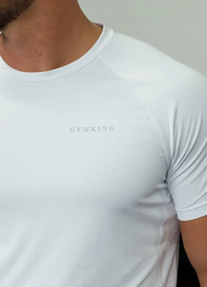 Gym King Gymwear Men Energy Linear Tee 8211 White