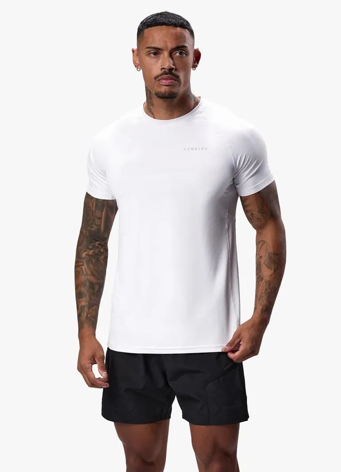 Gym King Gymwear Men Energy Linear Tee 8211 White