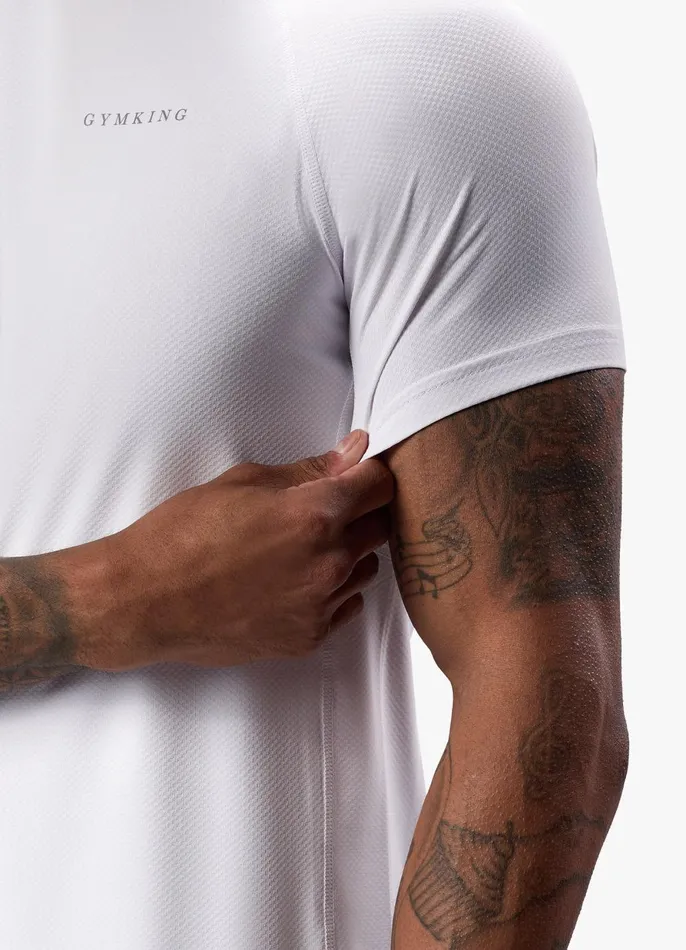 Gym King Gymwear Men Energy Linear Tee 8211 White