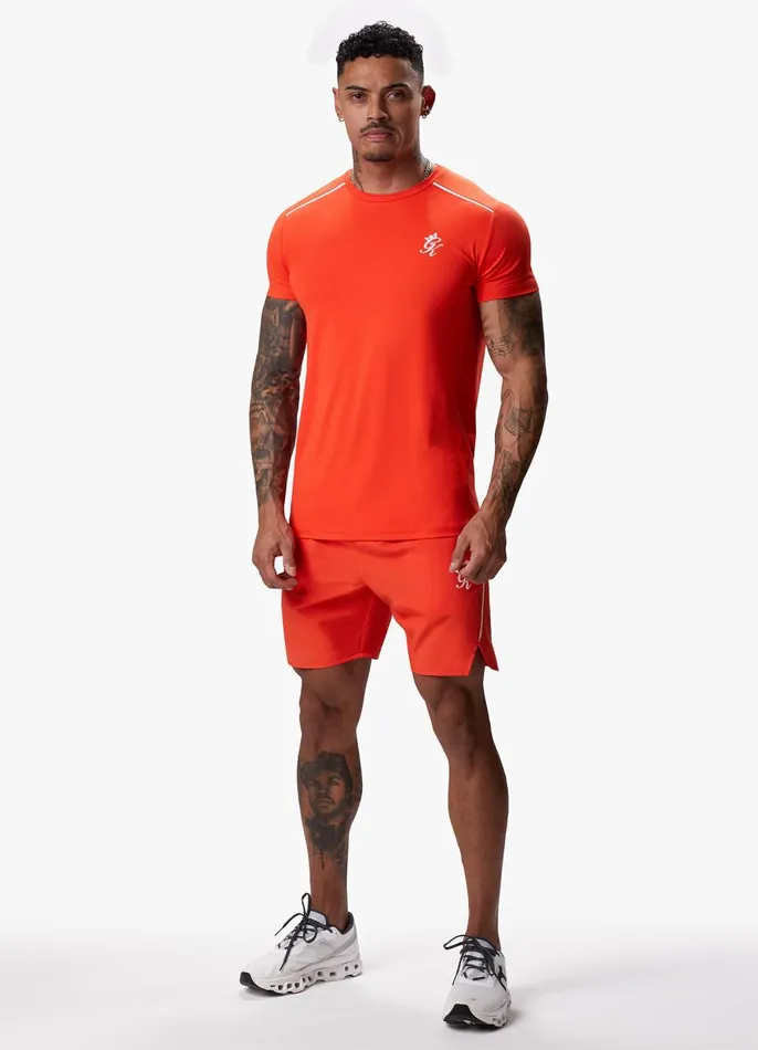 Gym King Gymwear Men Flex 6034 Short 8211 Chilli RedWhite