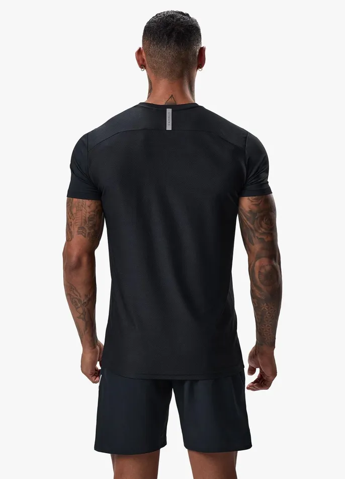 Gym King Gymwear Men Flex Tee 8211 BlackSilver