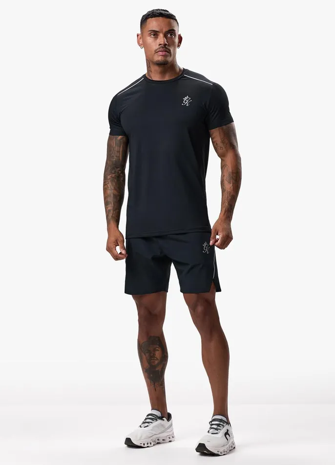 Gym King Gymwear Men Flex Tee 8211 BlackSilver
