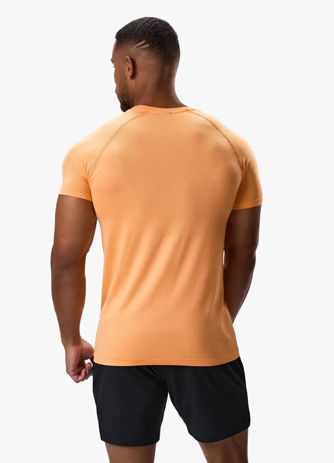 Gym King Gymwear Men Seamless Tee 8211 Soft Orange