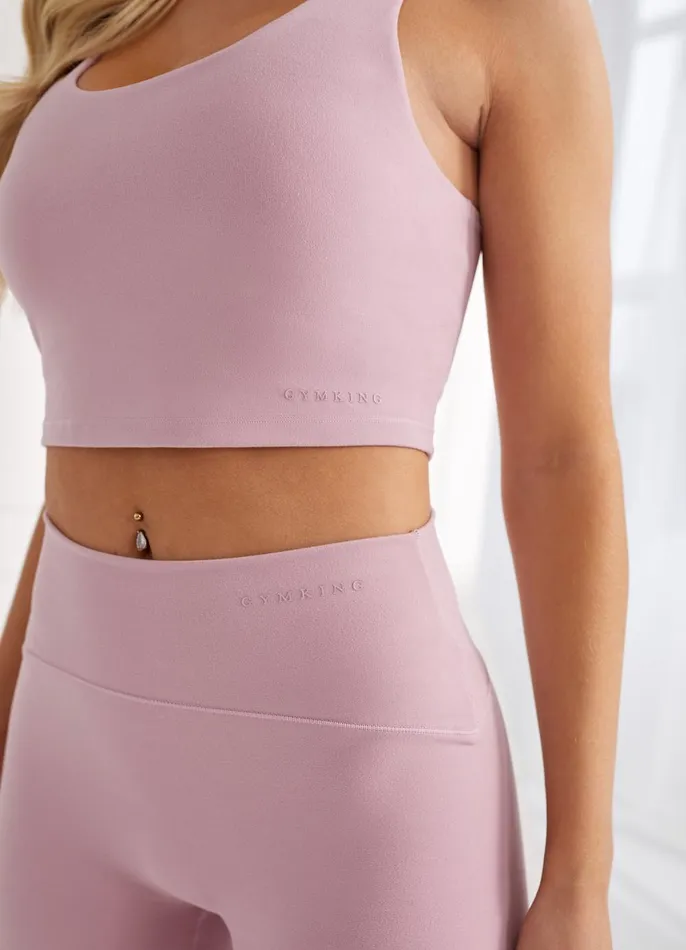 Gym King Gymwear Women Peach Luxe Tank 8211 Dusky Mauve Luxe
