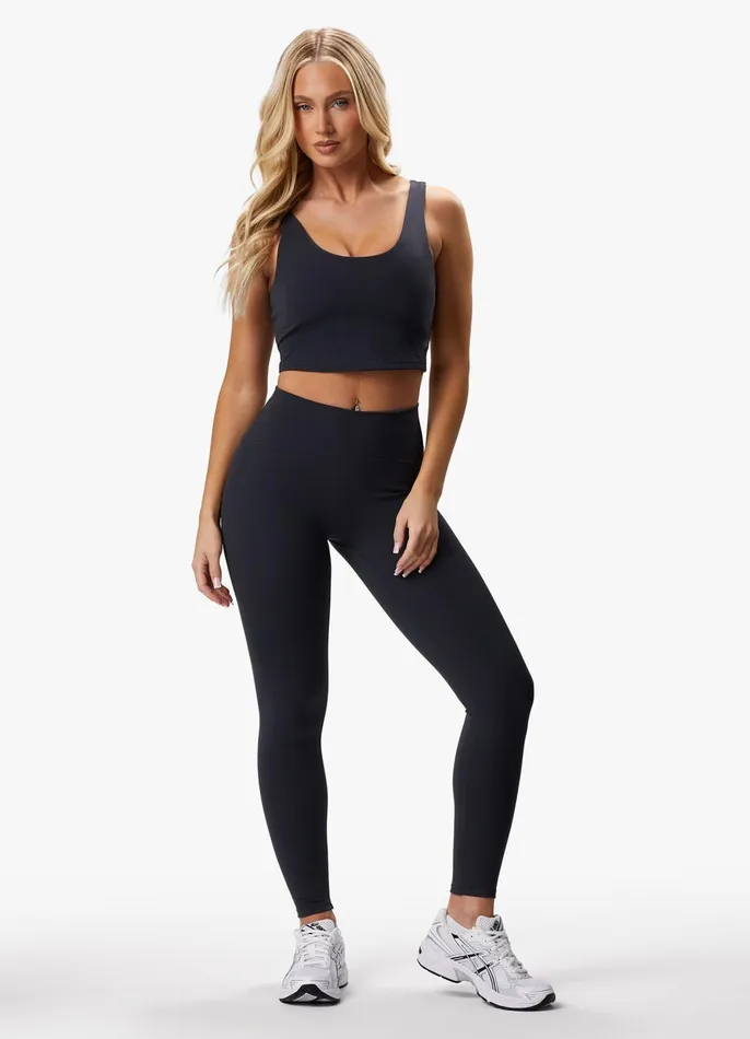 Gym King Gymwear Women Peach Luxe Tank 8211 Pewter Luxe