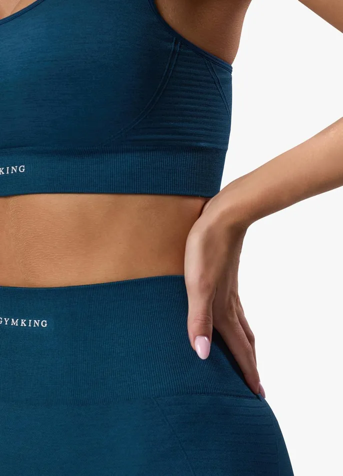 Gym King Gymwear Women Results 20 Seamless Cross Over Bra 8211 Teal