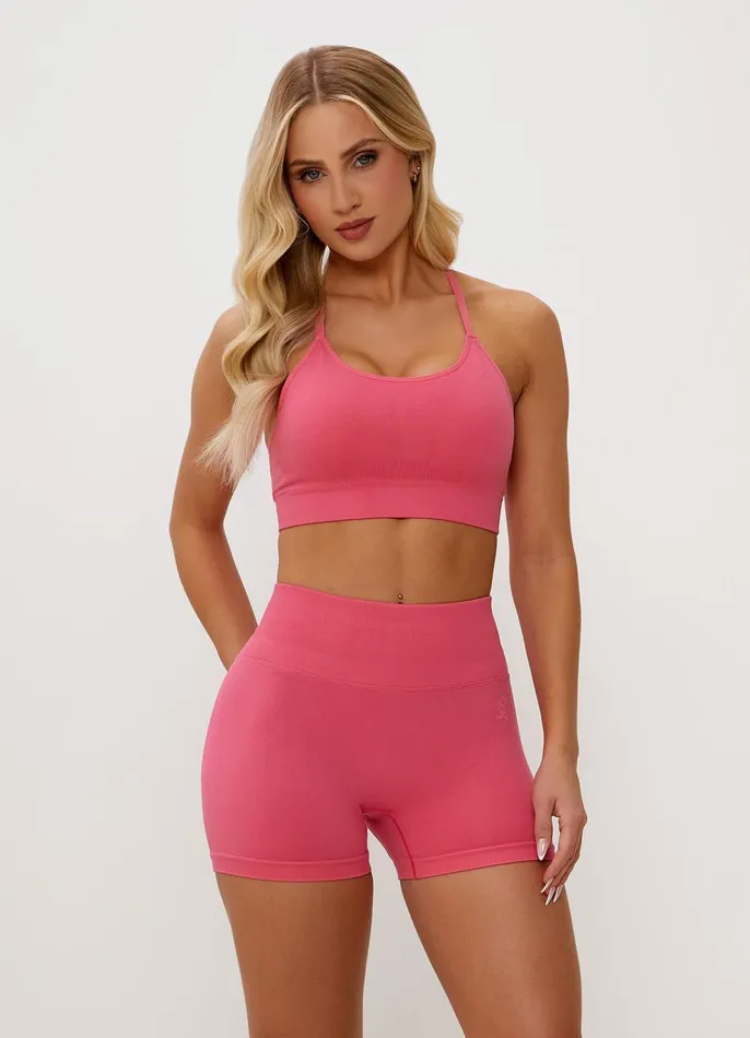 Gym King Gymwear Women Sculpt Seamless Bra 8211 Bright Fuchsia