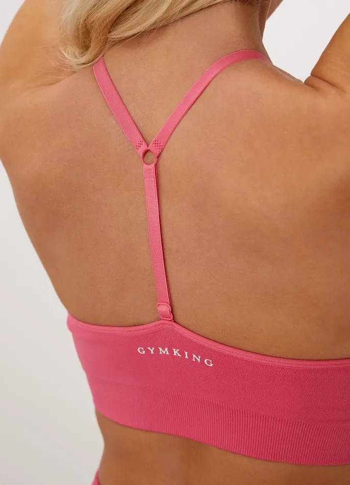 Gym King Gymwear Women Sculpt Seamless Bra 8211 Bright Fuchsia