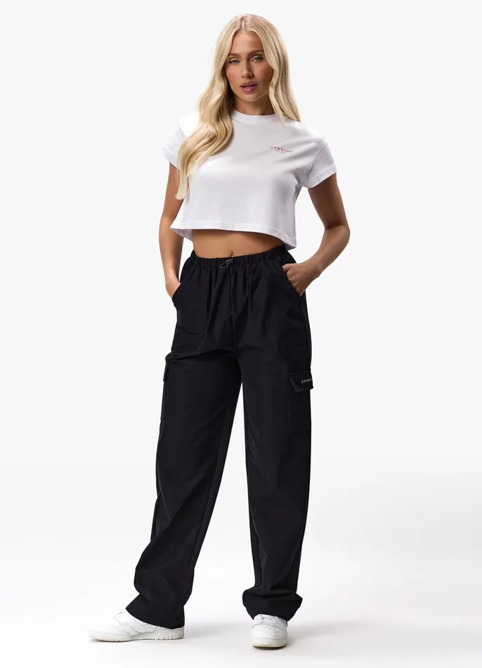Gym King Joggers Women Established Woven Cargo 8211 Black