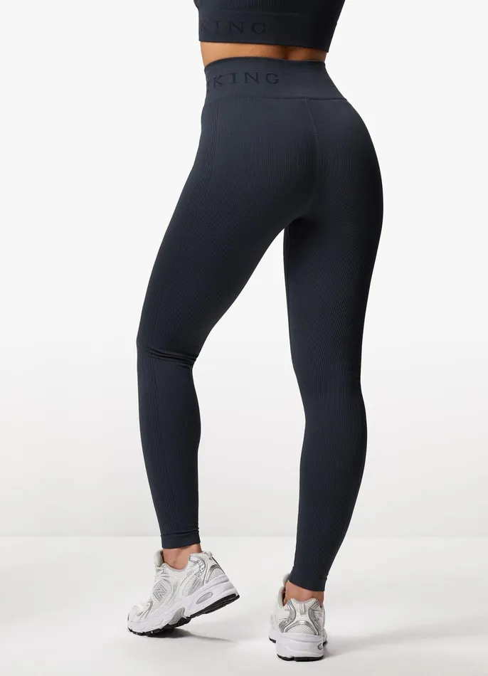 Gym King Leggings Women Formation Rib Legging 8211 Deep Slate Blue